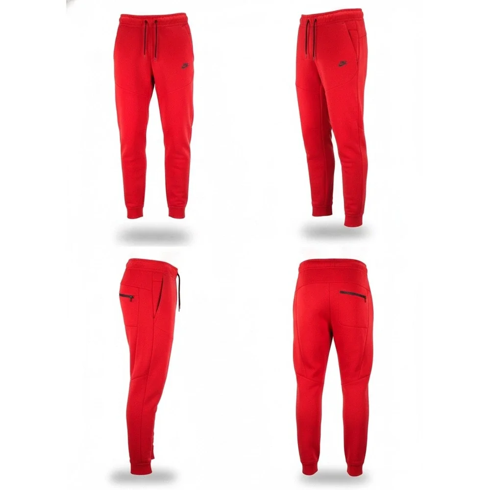 Nike Tech Fleece Joggers Red Sweatpants Mens Small CU3290-657